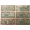 Image 2 : Lot of 6 Canada 1 Dollar 1954 Bank of Canada $1 Modified Portrait