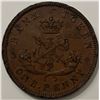 Image 2 : Canada Bank Token One Penny 1857 Bank of Upper Canada