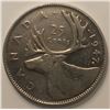 Image 2 : Canada 25 Cent Silver 1947 ML Silver Quarter George VI