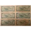 Image 2 : Lot of 6 Canada 1 Dollar 1954 Bank of Canada $1 Modified Portrait