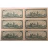 Image 2 : Lot of 6 Canada 1 Dollar 1967 Bank of Canada $1 Asterisk Serial Number AUNC Uncirculated