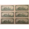 Image 2 : Lot of 6 Canada 1 Dollar 1967 Bank of Canada $1 Asterisk Serial Number UNC Uncirculated