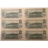 Image 2 : Lot of 6 Canada 1 Dollar 1973 Bank of Canada $1 Prefix AA