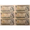 Image 1 : Lot of 6 Canada 1 Dollar 1973 Bank of Canada $1