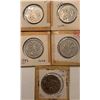 Image 1 : Lot of 5 Canada fifty cent 50 cent half dollar mostly UNC some BU 1968 (4) and 1969 (1) beautiful co
