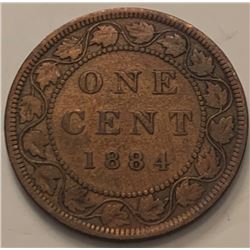 Canada One Cent 1 Cent Penny 1884 C2 Victoria