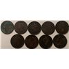 Image 2 : Lot of 9 Canada 1 Cent Penny One Cent Victoria Cull to about good