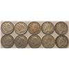 Image 2 : Lot of 10 Canada LOW MINTAGE 10 Cent Silver 1948 Bank of Canada Dime 10c