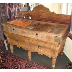 18th Century French Oak, Butcher Block, Kitchen #936008