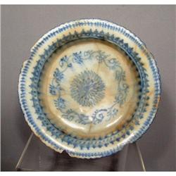 Timurid Islamic Ceramic Blue & White Bowl 15th  #936065