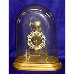 GOTHIC Inspired CHARMING Skeleton CLOCK 19c  #936411