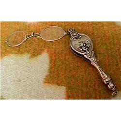 Nouveau Sterling Silver LORGNETTE Opera Glasses #936416