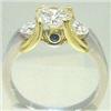 Image 1 : Diamond  3 Stone Platinum 1.22ctw certified #954735