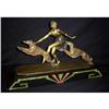 Image 1 : Art Deco Statute of a Woman and Two Wolfhounds #955269