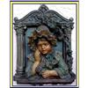 Image 1 : VICTORIAN 3-D TERRACOTTA PLAQUE CHILD WINDOW #955271