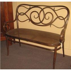 French Thonet st. beechwood bench c.1940 #967417