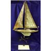Image 1 : Folk Copper Sail Boat Schooner Weathervane #967454
