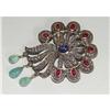 Image 1 : Georgian 14kt Gold Diamond Ruby Emerald Brooch #967462