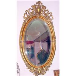 43 inches H French oval  mirror gilt  #967733