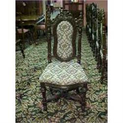 SET 16 ANTIQUE OAK DINING CHAIRS #976011