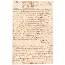 1788 Rhode Island Lottery Petition to Close Down Signed by Secretary Henry Ward