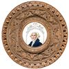 Image 1 : Hand-Painted George Washington Portrait in a Wooden Frame from Valley Forge