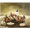 Image 1 : WASHINGTON CROSSING THE DELAWARE, Oil on Canvas Painting, after Emanuel Leutze