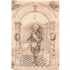 Image 2 : Exceedingly Rare 1852 Lithograph WASHINGTON AS A FREEMASON Published JW Clayton