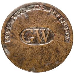 1789 George Washington Inaugural Button, Long Live The President, Albert WI-11A