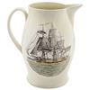 Image 2 : c1800 Historic Liverpool Creamware Pitcher Samuel Adams + John Hancock Portraits