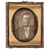 Image 1 : Dr. Ezra Abbot of Canton, MA. Identified Quarter & Sixth Plate Daguerrotypes