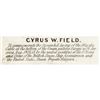 Image 3 : 1858 Cyrus W. Field Commemorative Silk Ribbon on Laying of the Atlantic Cable