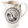 Image 2 : c. 1790-1800 Historical Liverpool Creamware Pitcher American Patriotic Transfers