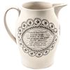 Image 2 : c. 1796 Historical Liverpool Creamware Pitcher/Jug: O Liberty Thou Goddess! Poem