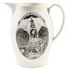 Image 1 : c. 1796 Historical Liverpool Creamware Memorial Pitcher Washington in Glory