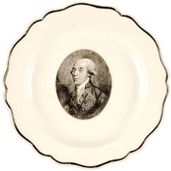 1812 Unique 4th U.S. President James Madison Portrait Historical Liverpool Plate