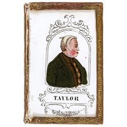 1848 Presidential Campaign Zachary Taylor Portrait FORGET ME NOT Patch Box