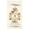 Image 1 : 1850 President ZACHARY TAYLOR Rare Color Mourning Silk Ribbon