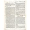 Image 1 : 1864 Abraham Lincoln Pres. Campaign Broadside: WHAT JEFF DAVIS THINKS OF THE WAR