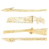 Image 1 : c. 1850 Mid 19th Century, Set of Four Bone, Sailor-Made Whaling Charms