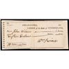 Image 1 : c. 1800 Continental Army Brigadier General WILLIAM IRVINE Signed Check