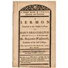 Image 1 : 1737 Boston Sermon After the Funeral of Benjamin Wadsworth, President of Harvard