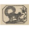 Image 2 : c. 1800 Illustration Printing Woodblock of an American Squirrel on a Branch