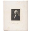 Image 1 : Engraved Print: GEORGE WASHINGTON after Gilbert Stuart’s $1 Dollar Bill Painting