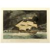 Image 1 : 1830 Hand-Colored Engraving, Plate of H.M.S. Winchester by E. Duncan, London
