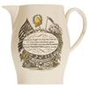 Image 2 : 1792 Multicolor Liverpool Pitcher, American Flag Ship Tribute Poem to WASHINGTON