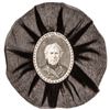 Image 1 : c. 1850 President Zachary Taylor Mourning Portrait on Black Crape Rosette Badge