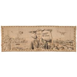 c. 1927, Charles LINDBERGH Portrait Commenorative Tapestry, Paris, France