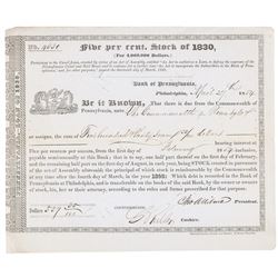 1854 Pennsylvania Canal and Rail Road Stock Certificate