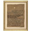 Image 1 : 1819-Dated Sampler, Colored Silk worked on Linen, With Name, Age and Place